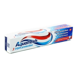 خمیر دندان سه کاره آکوا فرش مدل Aquafresh Fresh Minty حجم 75 میلی لیتر